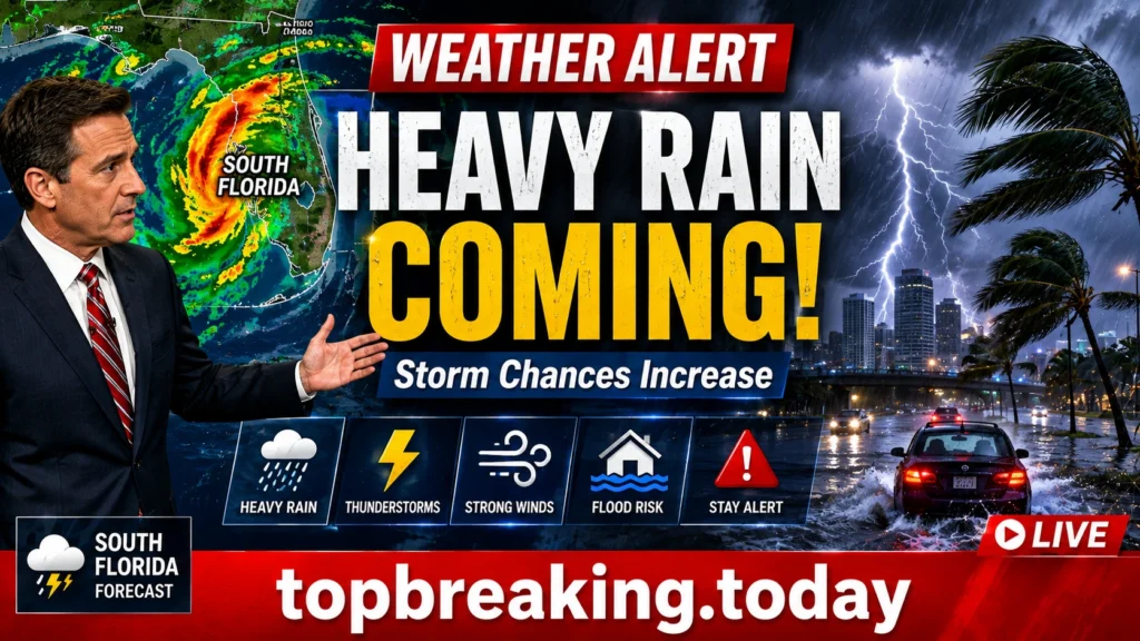 South Florida Weather Heavy Rain and Thunderstorm Chances Increase Through the Week